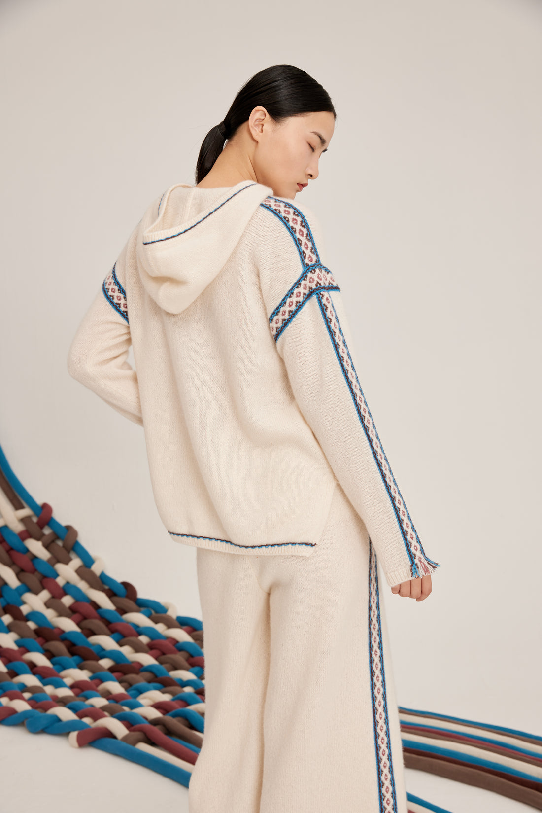 Women's silk-cashmere hoodie