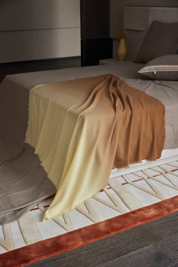 Dyed Gradient Cashmere throw
