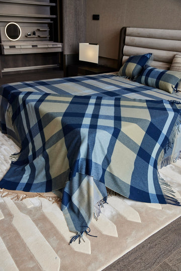 Natural Plant Dyed Cashmere Tasseled Large Blanket