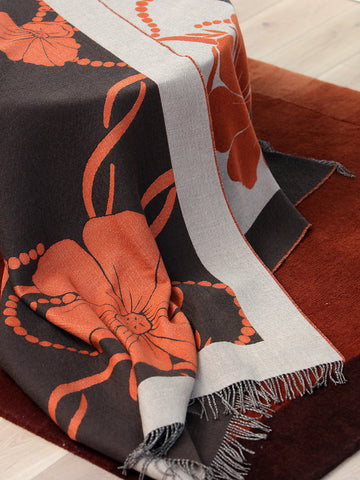 Cashmere and yak wool throw