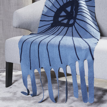 SKY DOME cashmere felt scarf