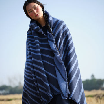 Jacquard cashmere blanket