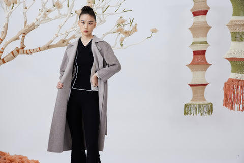 Women's casual cashmere coat