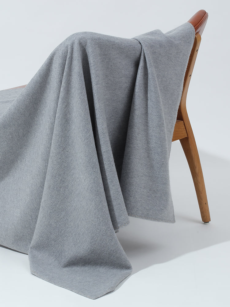 Embroidered Cashmere Square Throw