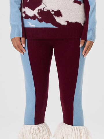 [Snow-Mountain Collection] Cashmere Color-Block Tights for Women