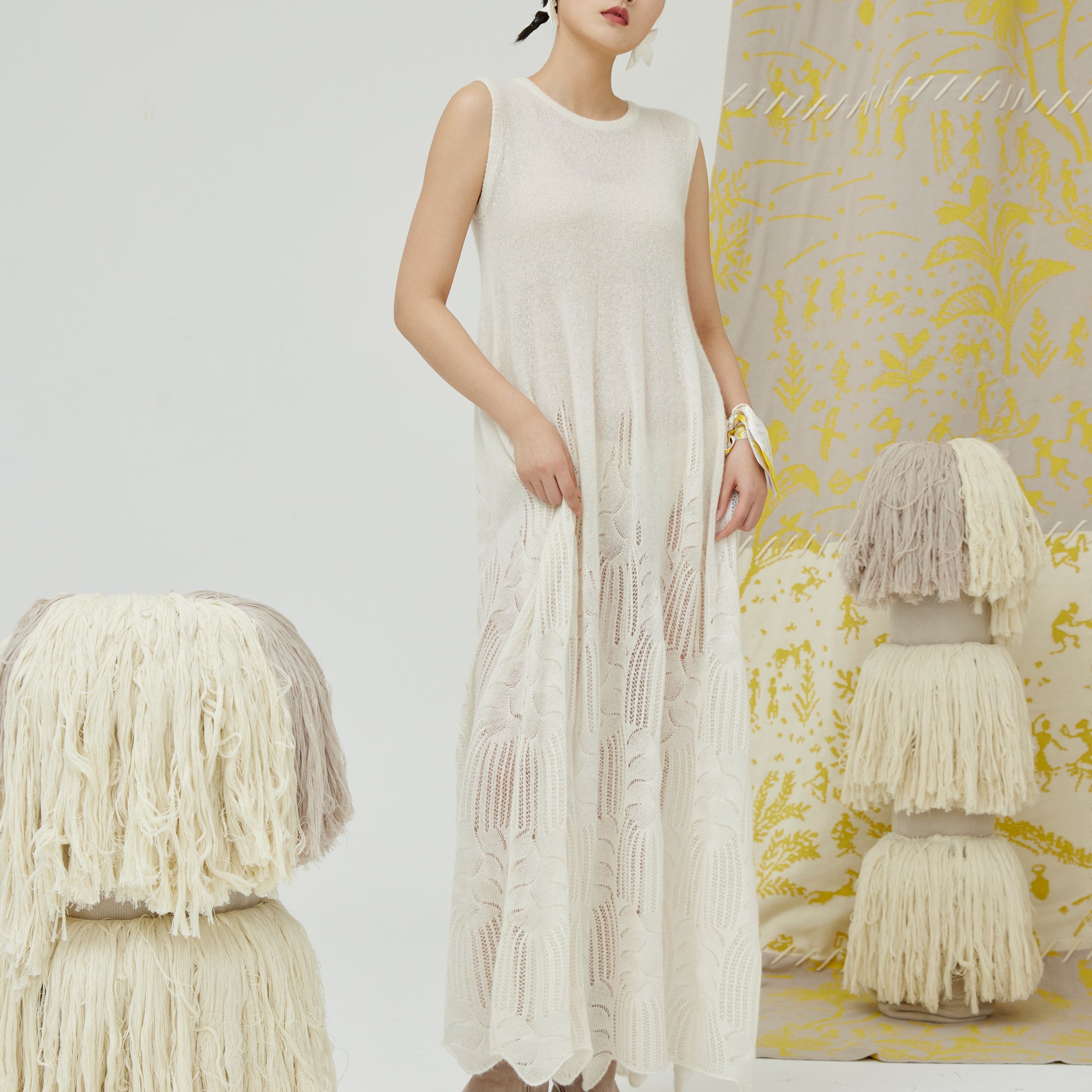 Women's cashmere sleevless dress