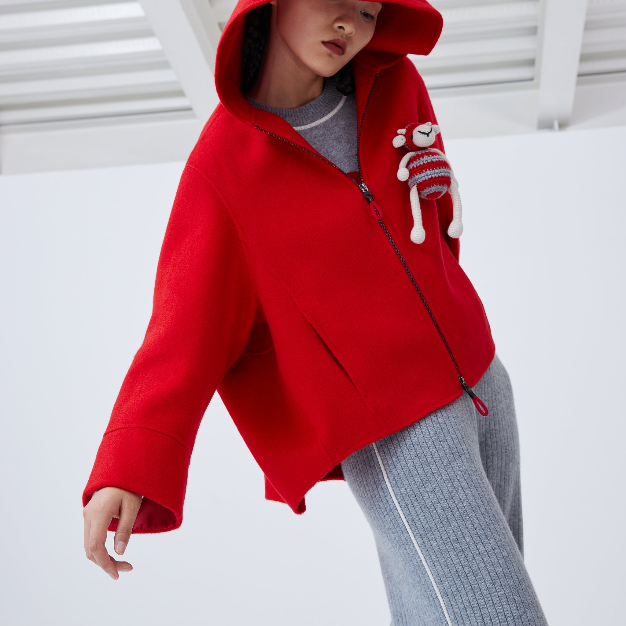 Women's oversize cashmere jacket