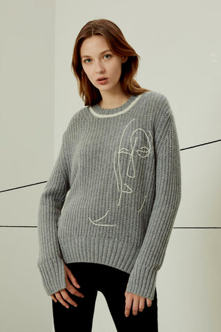 Thickened cashmere jumper
